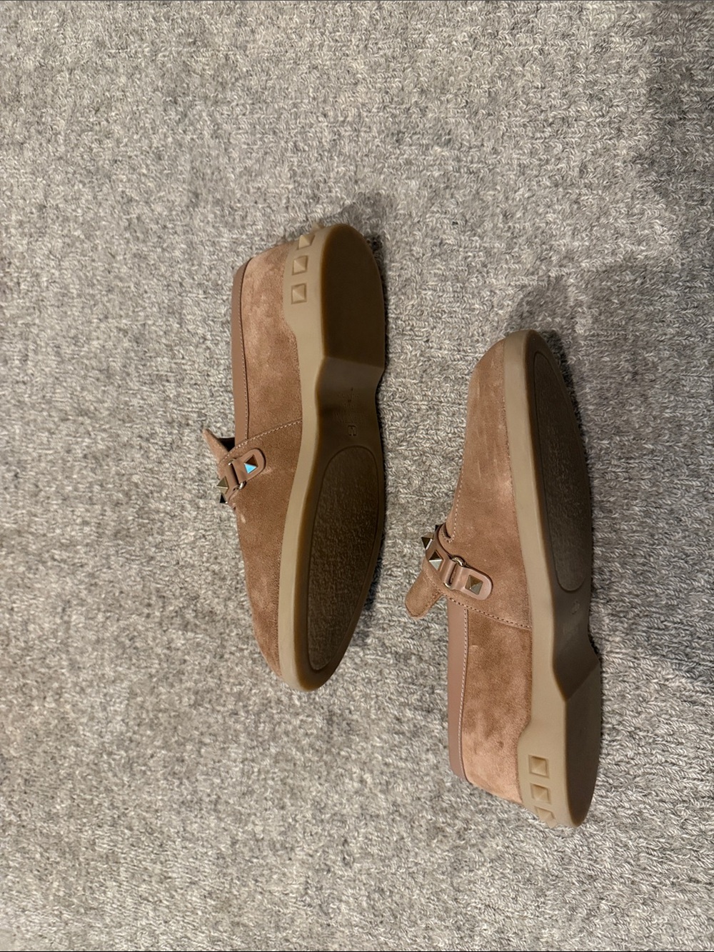 Valentino Leisure Flows Rockstud Suede & Leather Loafer SZ: - Picture 9 of 11